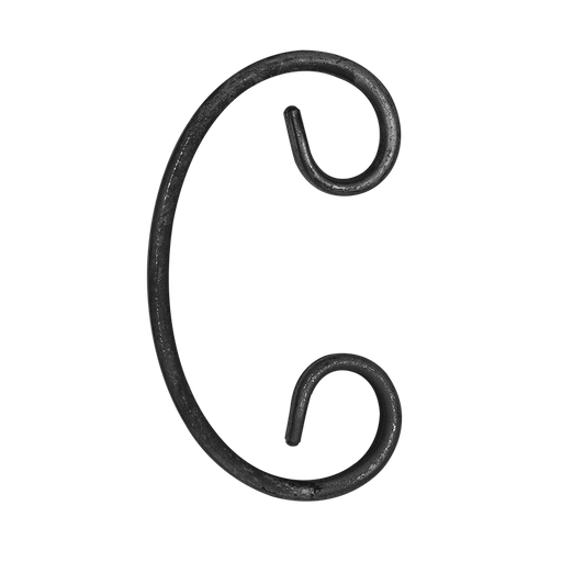 [K10.097] C formas Velmējums 12x6 mm H150 x L75 mm