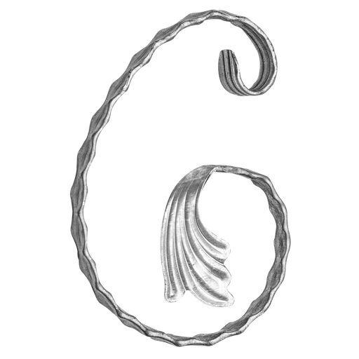 [K10.243] C decorativo elemento 12x6 mm H190 x L140 mm