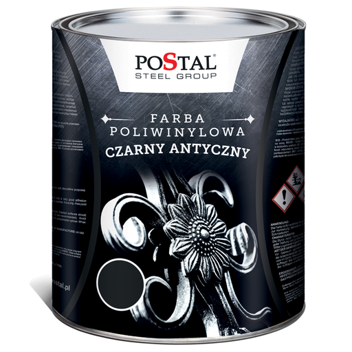 Polyvinyl paint, black antique.