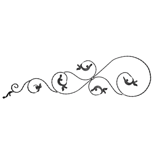 [K13.071] Forged rosette 16x8mm H400 x L1510 mm