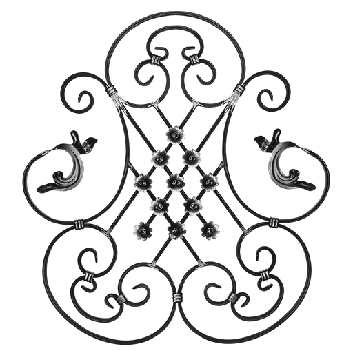 [K13.012] Forged rosette  16x8 mm H700 x L650 mm