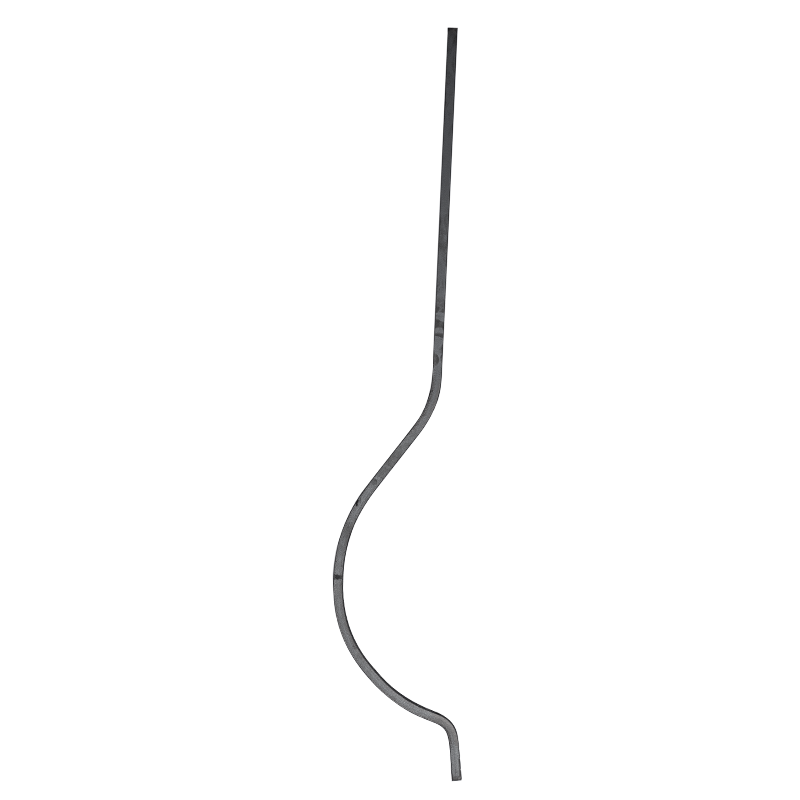 [K20.001] Балясина кованая изогнутая 12x12mm H950 x L160 mm