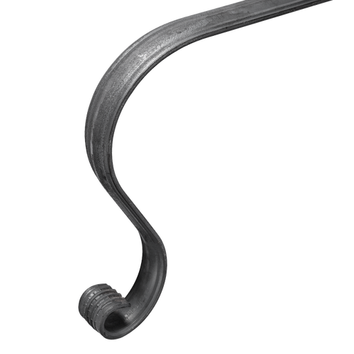 [K30.001.04] Forged steel handrail ending  40x12 mm L400 mm