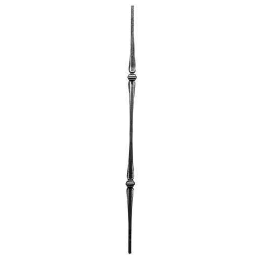 [K22.020] Arched forged steel baluster 12x12 mm H950 x L36 mm