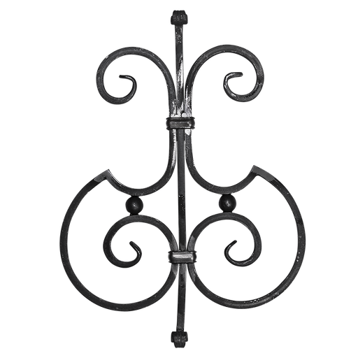 [K13.032] Forged rosette 12x12 mm H560 x L400 mm