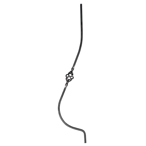 [K20.020] Балясина кованая изогнутая 12x12 mm H950 x L200 mm